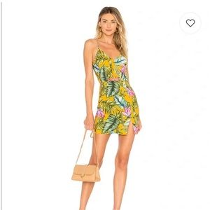 Superdown small mustard floral dress